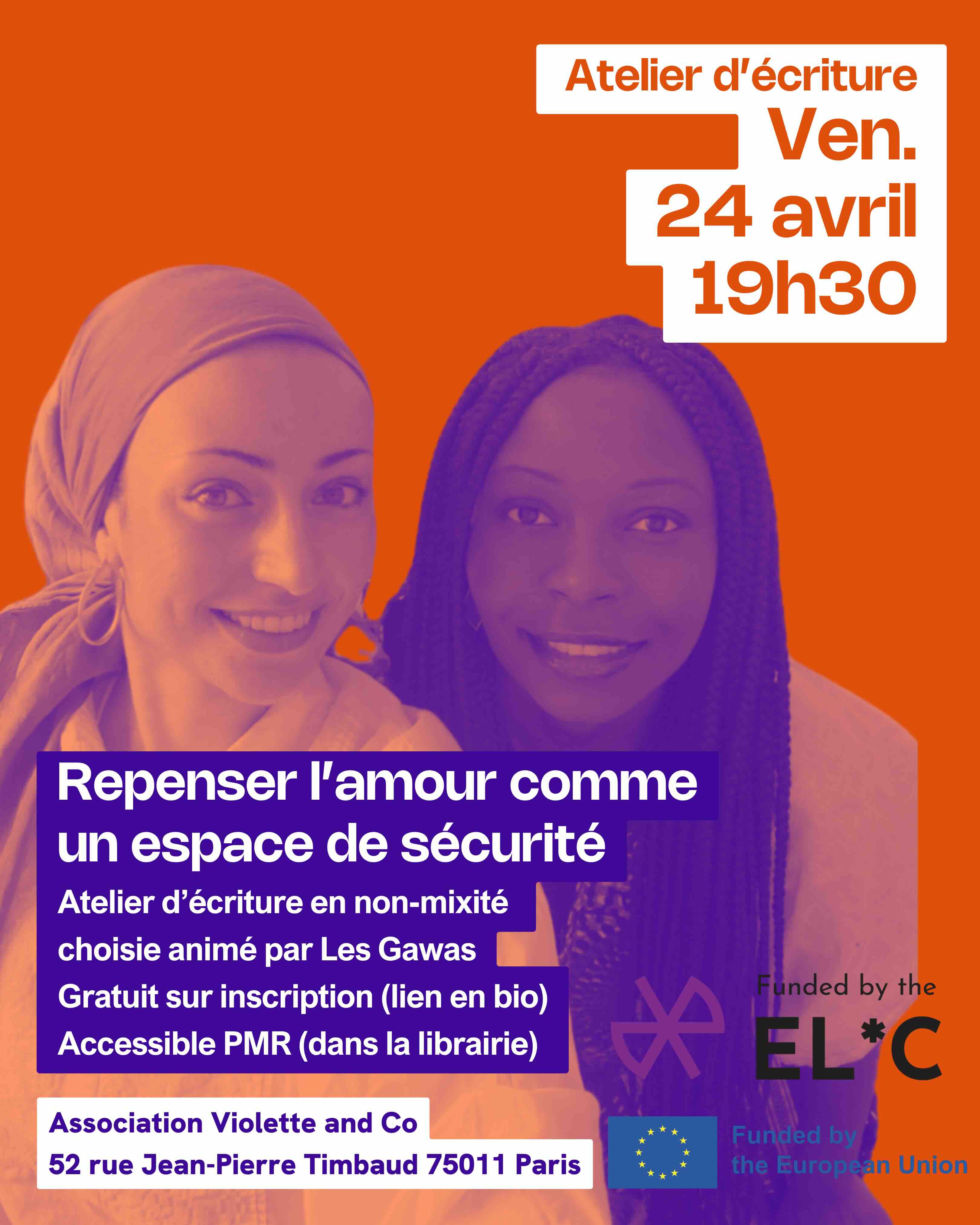 Atelier d'écriture "Repenser l'amour comme un espace de sécurité" animé par Les Gawas