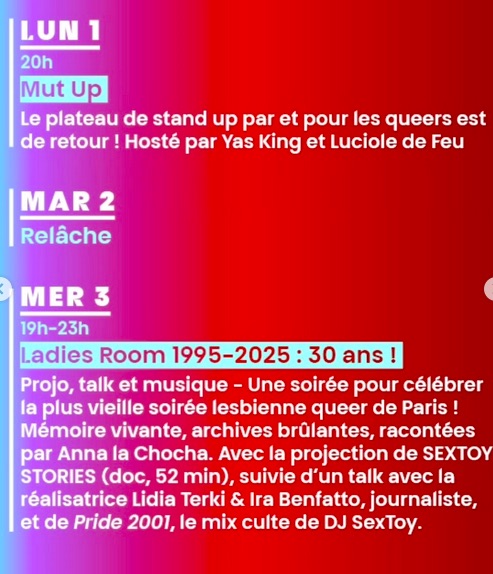 Ladies room : 30 ans