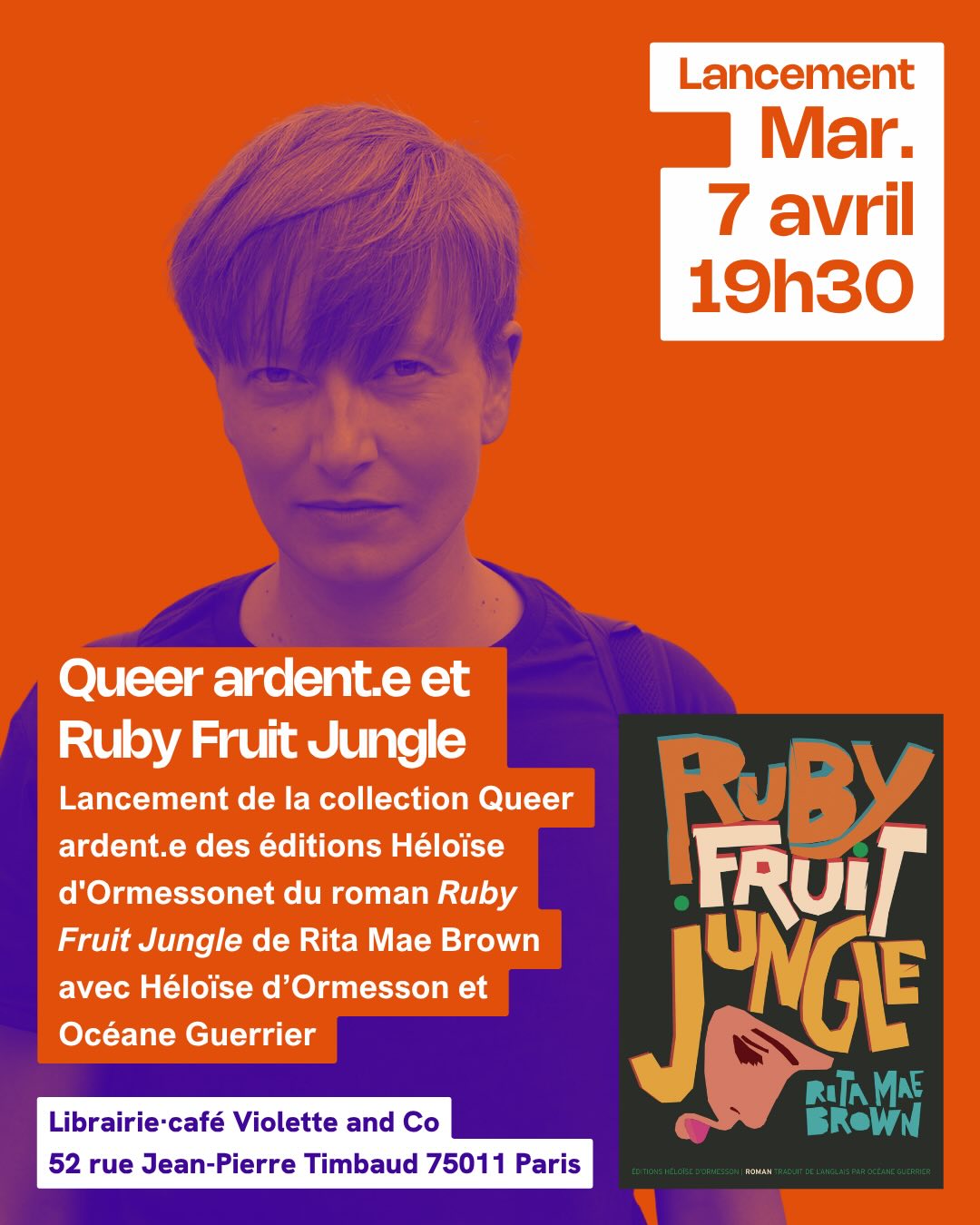 Lancement de la collection Queer ardent-e et du roman Ruby Fruit Jungle de Rita Mae Brown