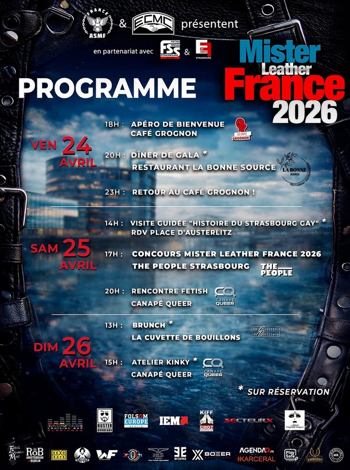 Mister Leather France 2026 - Diner de gala
