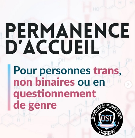 Permanence d'accueil pour personnes trans, non binaires ou en questionnement de genre