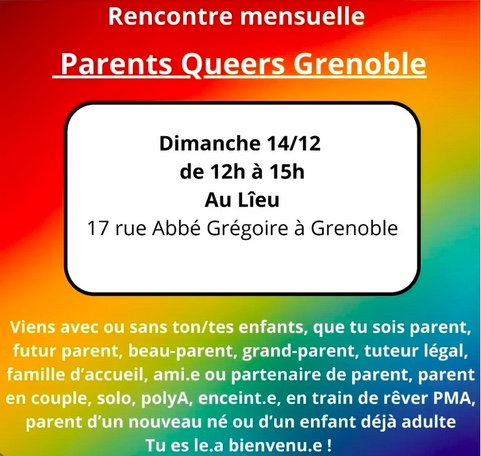 Rencontre mensuelle parents queer