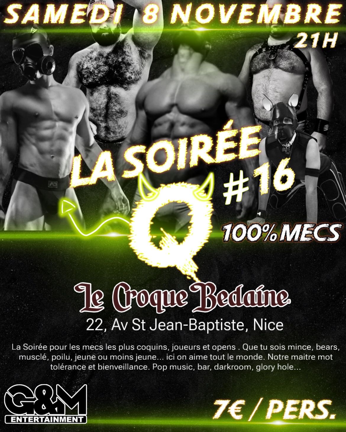 Soirée Q 100% mecs